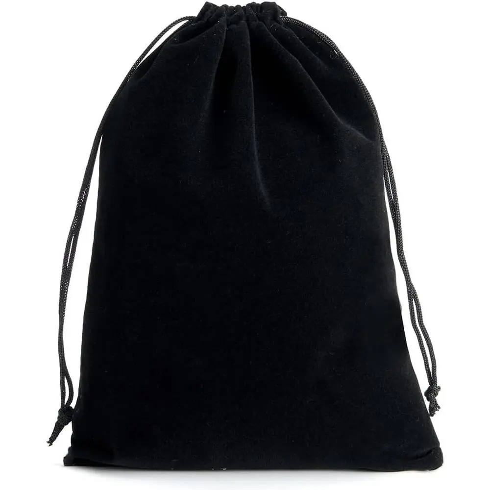 Rectangular Black Velvet Drawstring Bags, 10pcs 8x12in Jewelry Pouches for Christmas Wedding Favors (Furniture & Indoor Furniture Coat Rack Accessory)