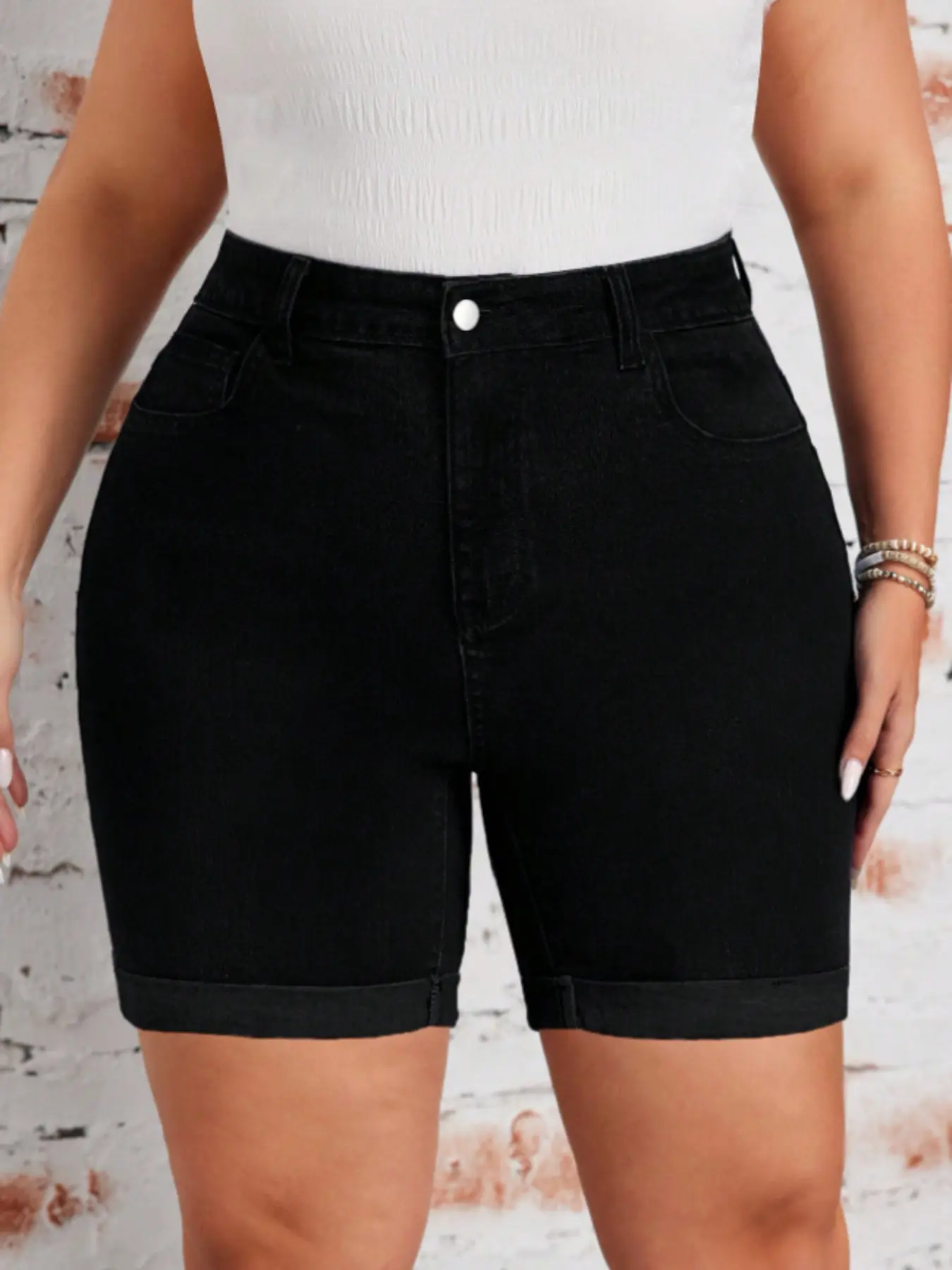 Women's High Waist Slimming Fitted Shorts, Casual Plain Design, Comfortable and Stylish, Perfect for Daily Wear