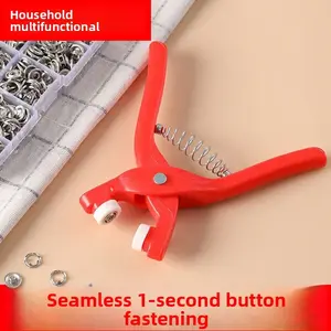 Sewing-Free Invisible Snap Fastener Tool Set, Nylon 5-Prong Claw Pliers, Ideal for Mother and Son Buttons Crafts, Durable and Easy to Use