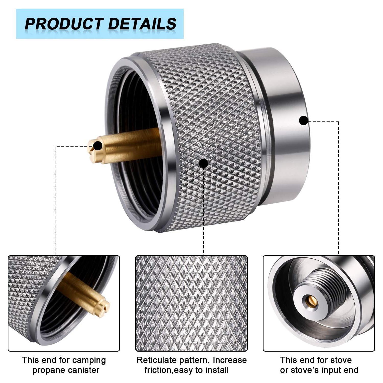 Flat Gas Tank Outdoor Stove Head Connection Port Converter, Propane Adapter, Solid Gas Mapp Adapter, Garden Tool Accessories