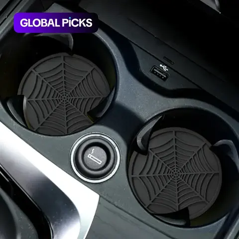 Car Coaster, Creative Spider Web Design Car Cup Holder Coaster, Car Anti-slip Coaster, Car Interior Accessory, Automotive Decorative Accessories, Car Decorations Interior, Interior Accessories For Car, Car Stuff #GLOBAL PICKS