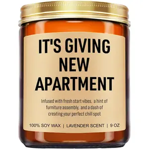 Funny Housewarming Candle, New Apartment Gifts, First Apartment, 1st Apt. Must Haves - Cute House Warming Gifts New Home for Men, Women, Couples - Closing Presents for Home Buyers - 9 oz