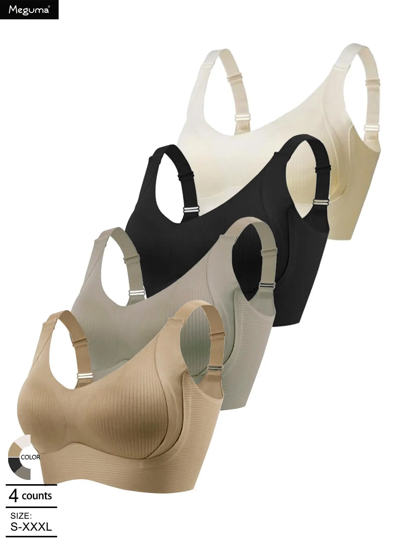 S-XXXL dailydrip Women's Solid Wireless Push Up Bra, Casual Comfortable Breathable Bra, Women's Lingerie for All Seasons   Solid Color Wirefree Bra Cofnfy Bra Minimalist wirelessbrareview  wirelessbras comfortablebras  everydaybra  outfits wirelessbra