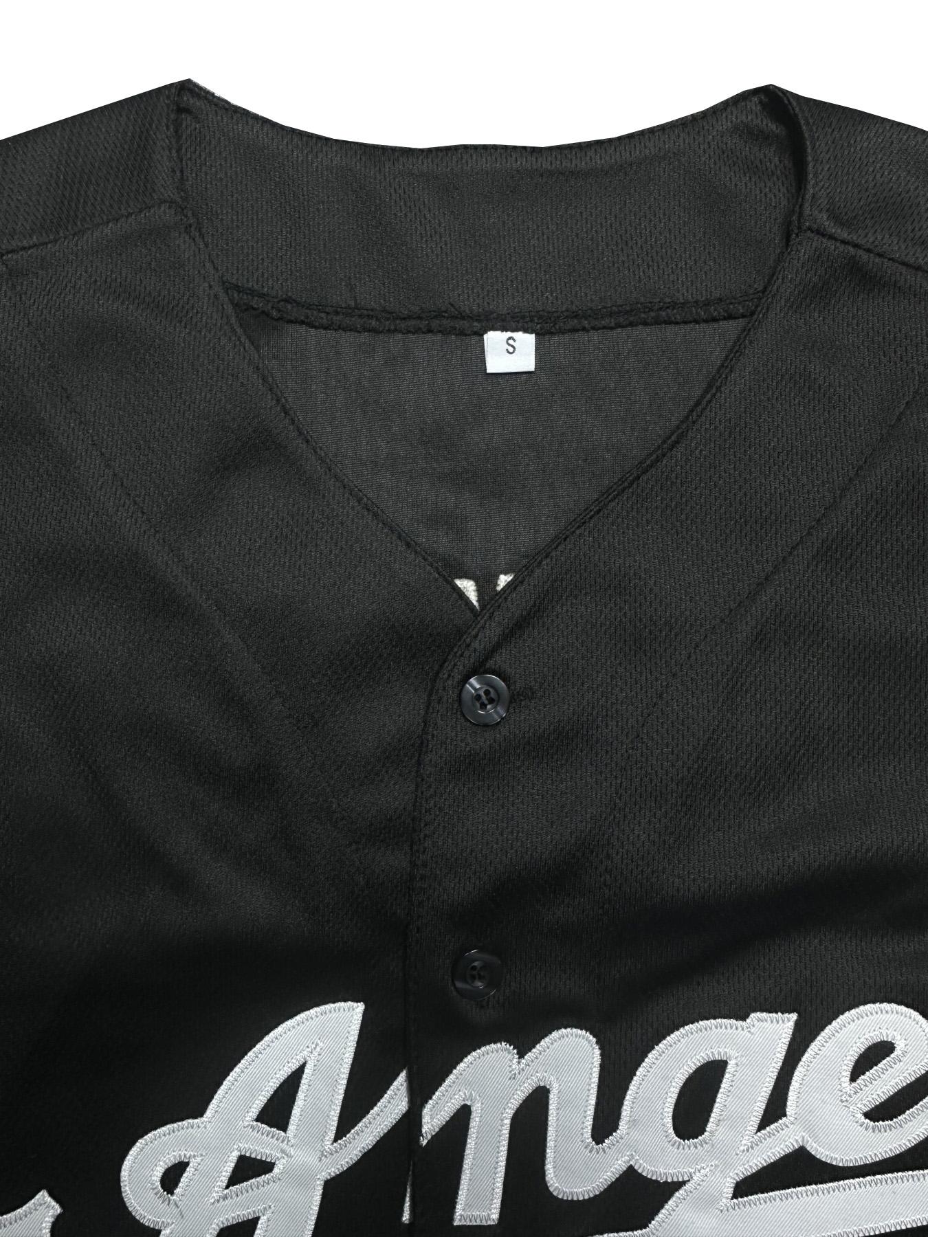 Men's Los Angeles #17 Black Baseball Jersey, Casual Sporty Short Sleeve T-Shirt for Daily Wear, Sportswear for Men, Sport Top, Jersey Shirts