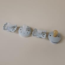 Baby's First Pacifier​ Set| Floral Heart 4-Pack| Made in Denmark| BPA-Free (Blush, 0-6 Months)