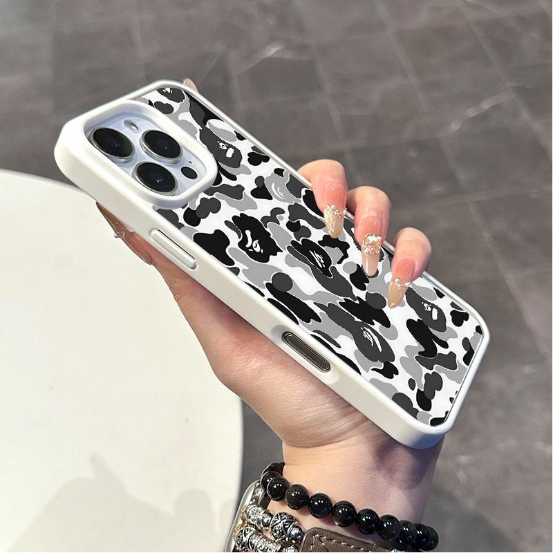 Chic Magnetic Case for iPhone11/12/13/14/15/16/promax Bape Camo Pattern MagSafe Ready, Anti-Slip, Ultra Thin |     Aesthetic Touch for Daily Use