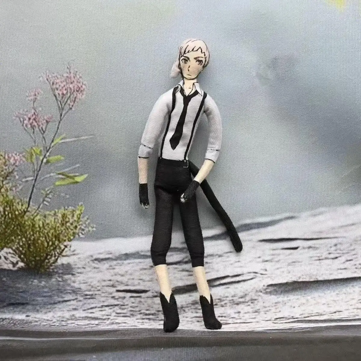 Anime Bungo Stray Dogs Cosplay Doll Plush Stuffed Flexible Iron Wire Abstract Figure Dolls Dazai Osamu Prop Decorative Doll Gift