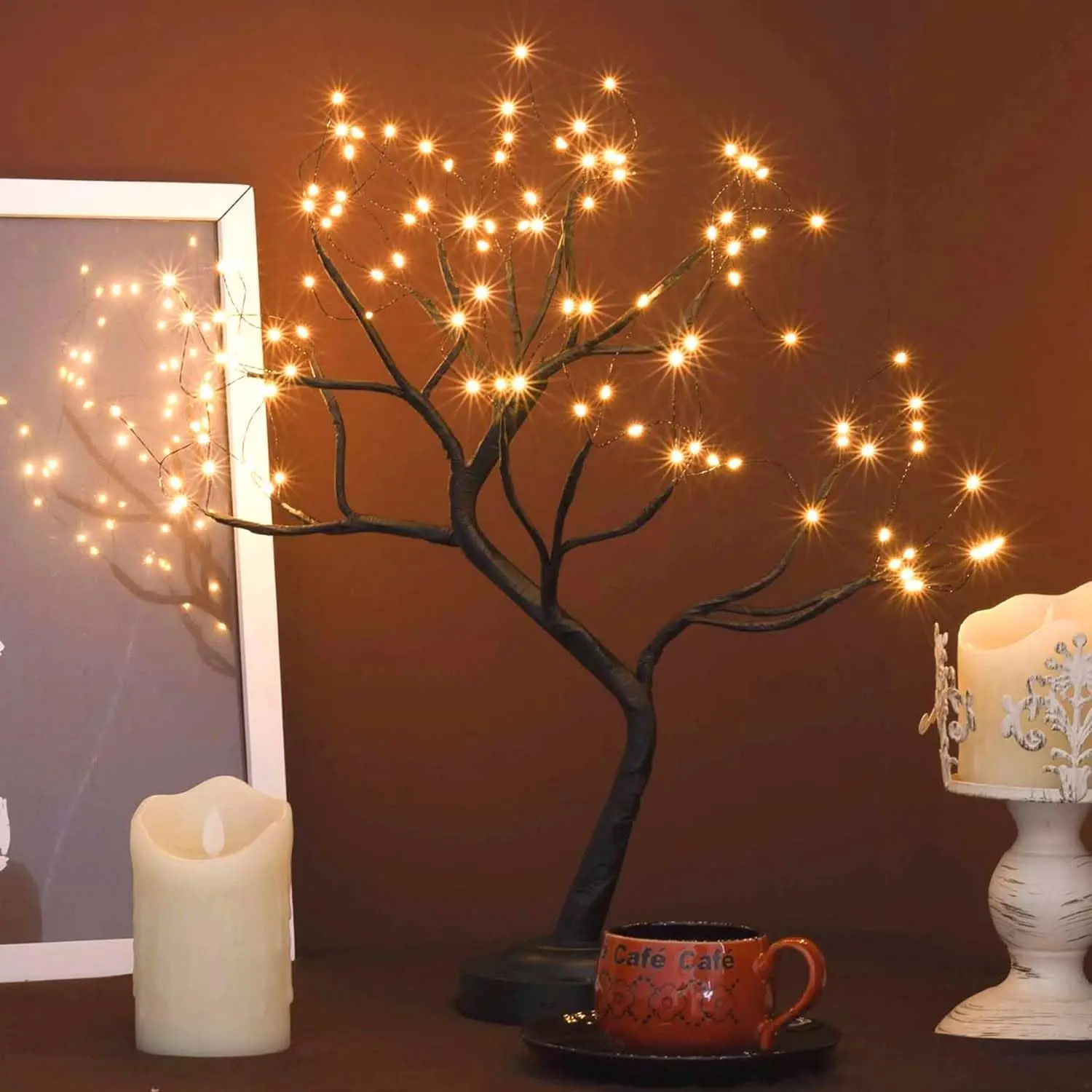 108 LED Tabletop Tree Light, 20 Inch Lighted Artificial Bonsai Twinkle Tree Lamp with 8 Lighting Modes & Timer, Home Indoor Bedroom Christmas Decoration, USB & Battery Operatedfidget toys