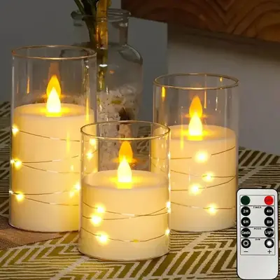 GenSwin Flameless Taper Candles With Remote, White LED Taper Candles Battery Operated, Real Wax Flameless Candlesticks With 3d Wick For Home Party Decor(set Of 3, 0.78%2522 X 9.84%2522)%257binchcolor Nameinch:inchtaper Whiteinch%257d P 245927813 GenSwin Flameless Taper Candles With Remote, White LED Taper Candles Battery Operated, Real Wax Flameless Candlesticks With 3d Wick For Home Party Decor(set Of 3, 0.78%2522 X 9.84%2522)%257binchcolor Nameinch:inchtaper Whiteinch%257d P 245927813