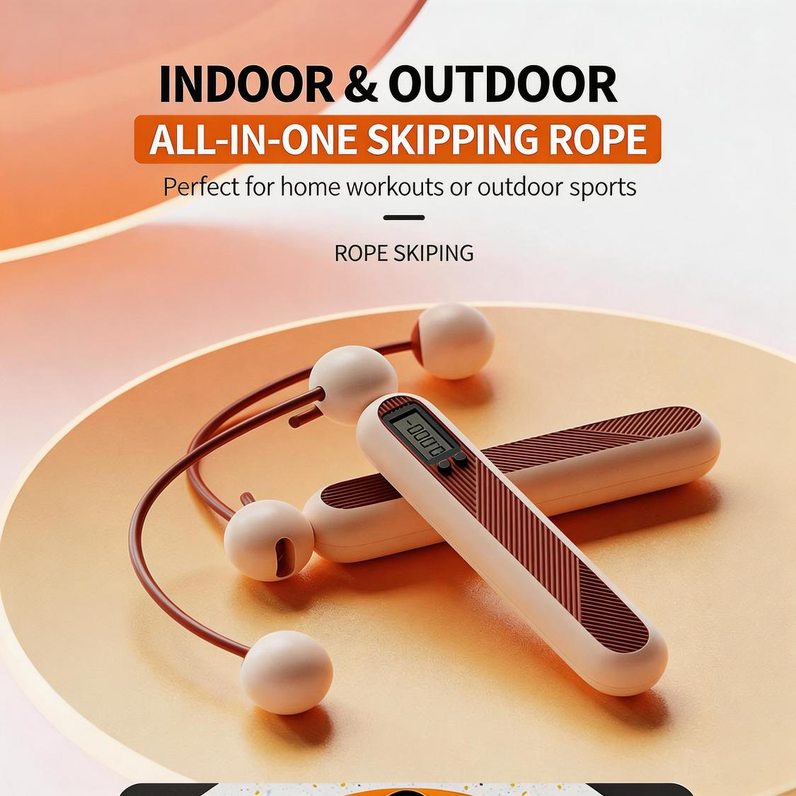 Counting Jump Rope Cordless Jump Rope Electronic Counting Jump Rope Indoor Exercise Fitness