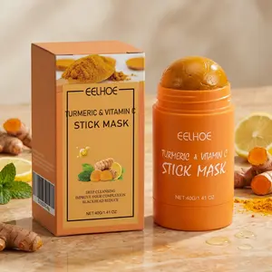Turmeric & Vitamin C Mud Mask Stick, Deep Cleansing Face Mask Stick, Moisturizing Face Mask Stick for Women & Men