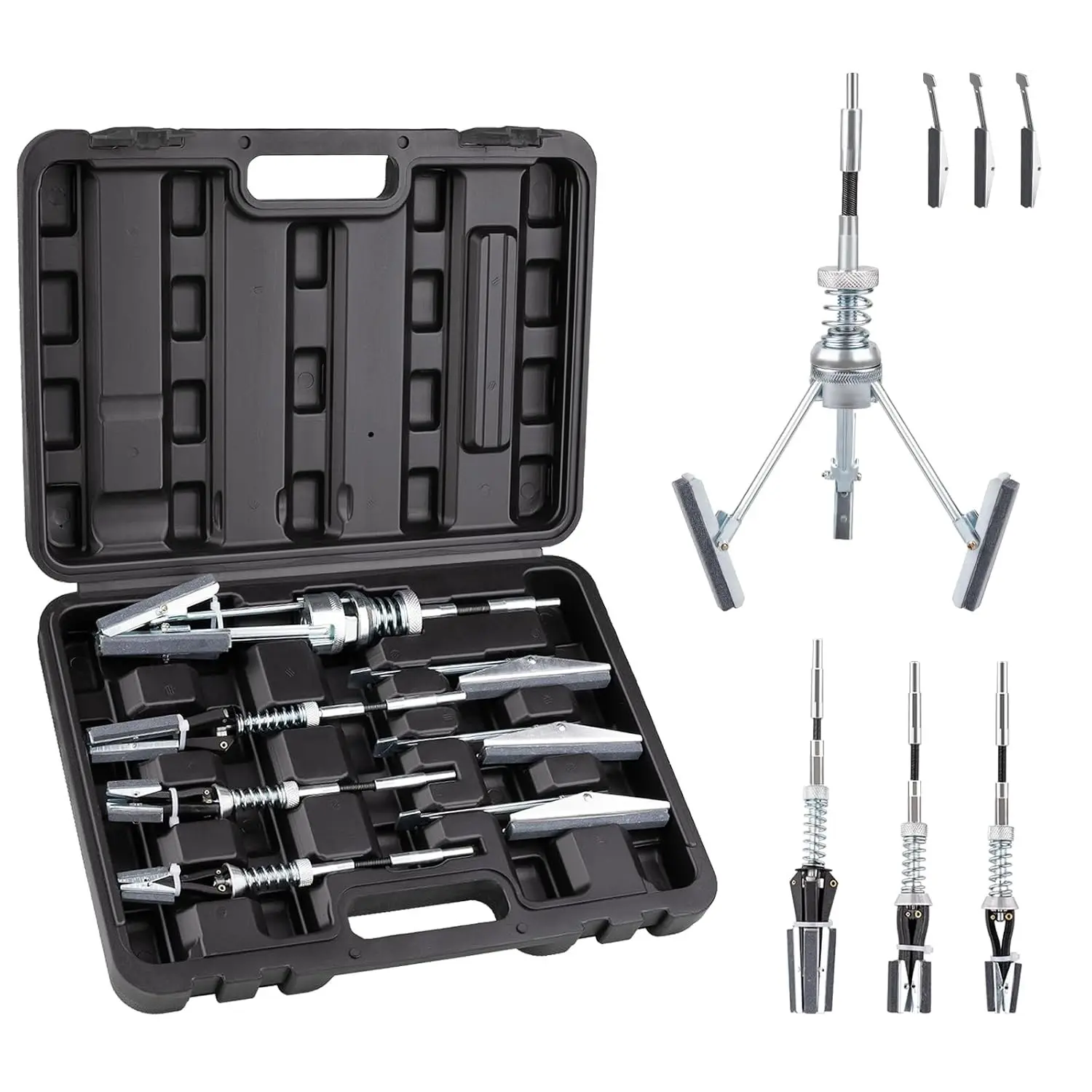 7PCS Adjustable Engine Cylinder Hone Tool Set with Box - 3/4" to 7" Cylinder Grinding & Polishing Tools with 1-⅛", 3" and 4" Honing Stones