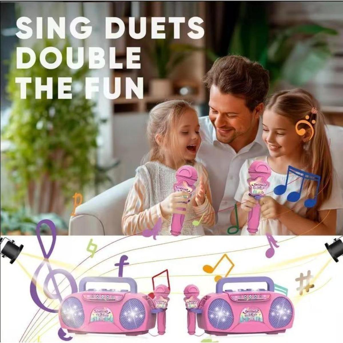Singing machine toy with microphone, children's singing machine microphone music toy, suitable for boys and girls as birthday and Easter gifts