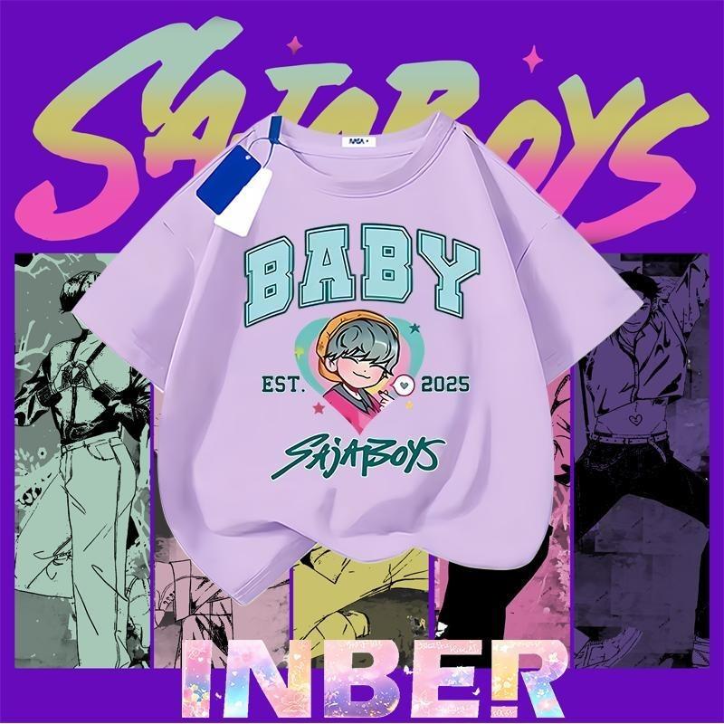 [Kids T-Shirt] Boys & Girls 100% Cotton Short Sleeve Tee – High-Quality Print, Soft Breathable Daily Wear Essential, Comfortable for School, Play & Layering in Winter, Sizes 100-160 (Ages 3-14)