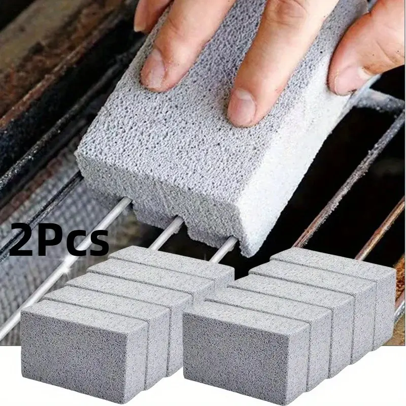Grill Cleaning Pumice Stones, BBQ Grate Pumice Cleaning Block, Multi‑Purpose Pumice Stone Cleaner for Pots, Stove, Remove Burnt Stains & Grease