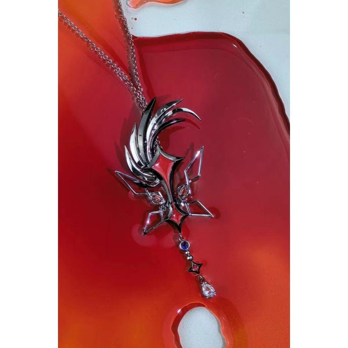 Genshin Impact Arlecchino Popular Game Peripheral Character Necklace Cartoon Necklace Birthday Gift Cosplay Costumes DIY Props