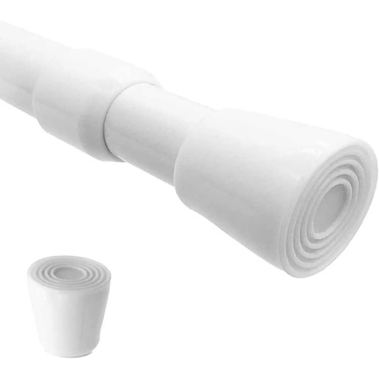 Heavy Duty Steel Frame Spring Tension Curtain Rods - 28-43in Adjustable Expandable, Modern Home Interior Accessory for Windows/Doors, Functional