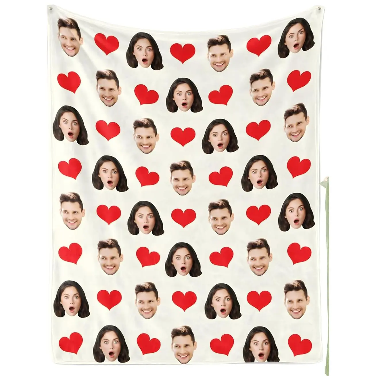 Custom Blanket with Face Picture, Customized Flannel Photo Blankets, Personalized Gift Throw Blanket for Dad, Mom, Kids, Dogs, Friends or Lover Birthday Christmas Valentines Day cozy