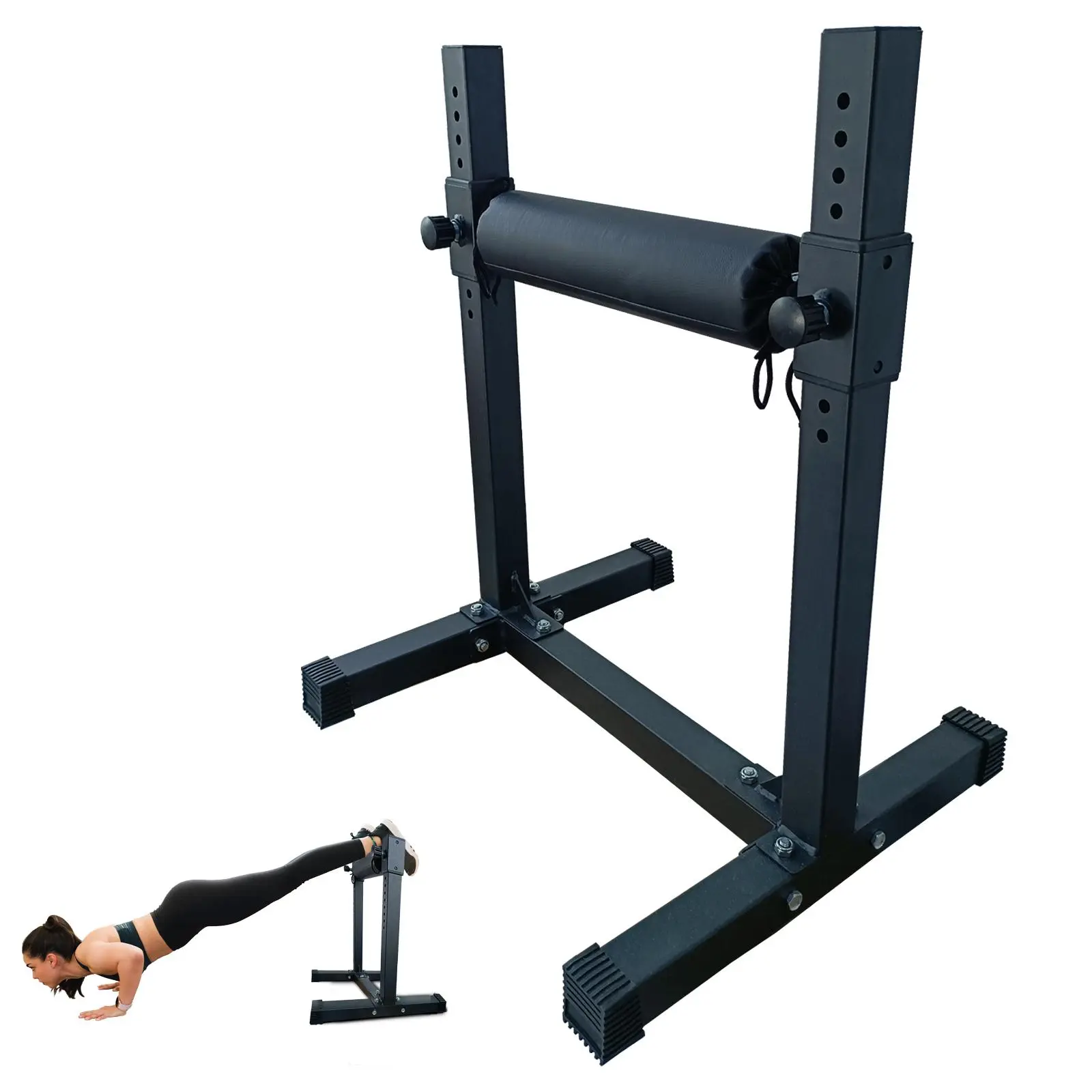 Gaomon Bulgarian Split Squat Stand, 12-Level Adjustable Height Heavy-Duty Steel Leg Trainer, 300lbs Capacity Foot Rest for Home Gym Glute Workout