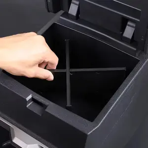For Toyota Tacoma and 2024+ ABS Black Car Center Console Organizer Armrest Box Divider Storage Box Tray Car Accessories