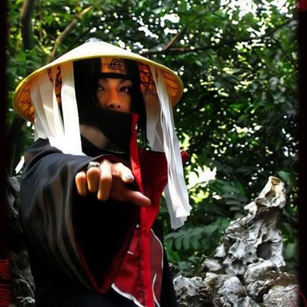 Anime Hokage Akatsuki Cosplay Ninja Costume Cloaks with Headband Pain Uchiha Itachi Sasuke Sasori Kakuzu Comic Con Clothes