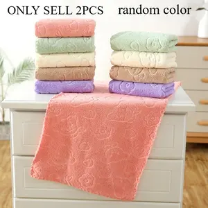 Ultra Quick-Dry Embossed Coral Fleece Towel with Outstanding Softness and Great Absorbency, Ideal for Everyday Life Utilization and Luxury Holiday Gifts, Indispensable Bathroom and Household Daily Necessity Item