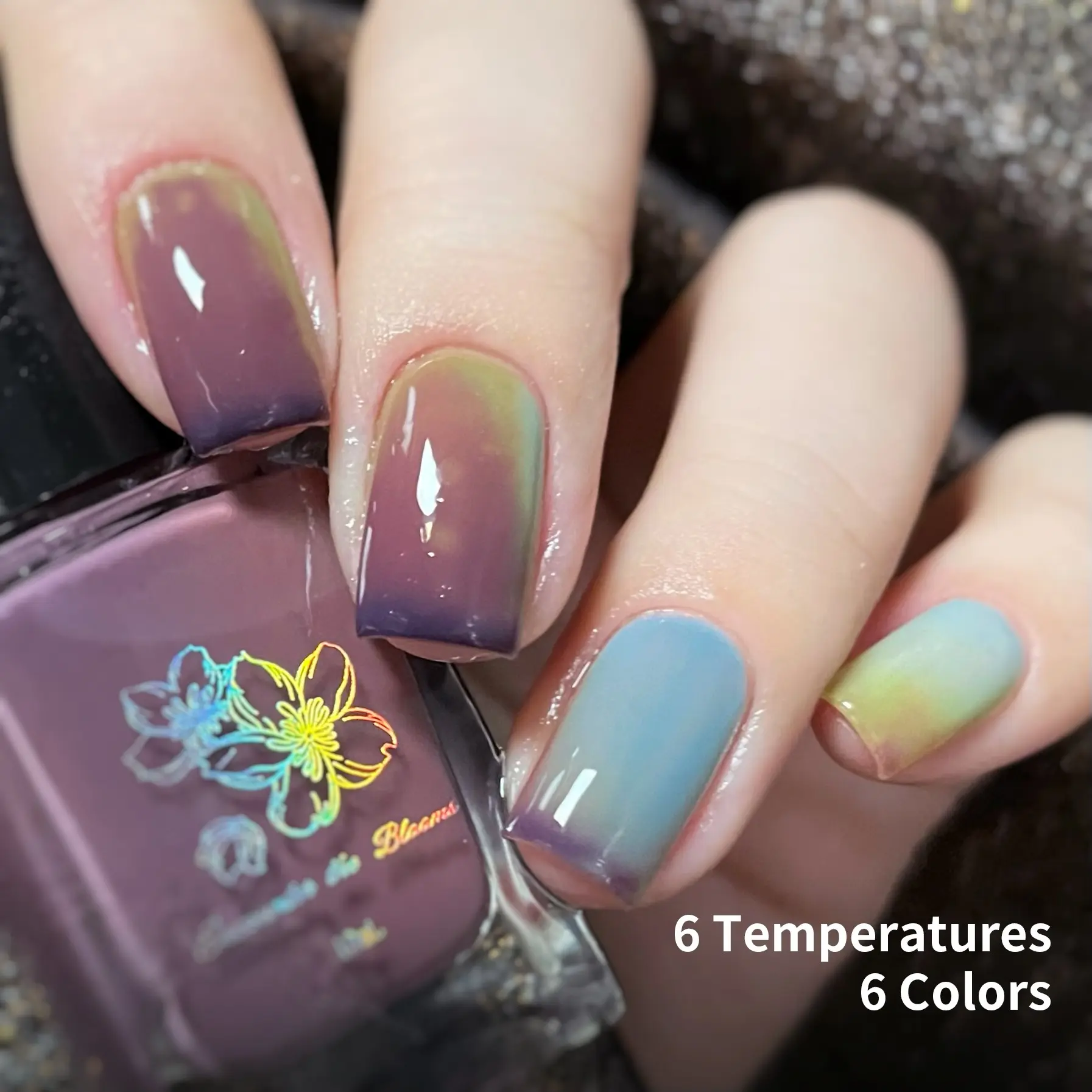 Etb Temperature-Responsive Nail Polish, Innovative Color-Changing Formula, Perfect for Trendy Manicures, Easy Application & Long-Lasting Finish