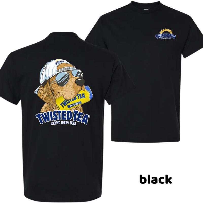 Men’s Twisted Tea Hunting Dog Tshirt – 2-Sided Graphic Beer Tee, Crewneck Shortsleeve, Casual  Streetwear, Menswear Top, Trending T-shirt
