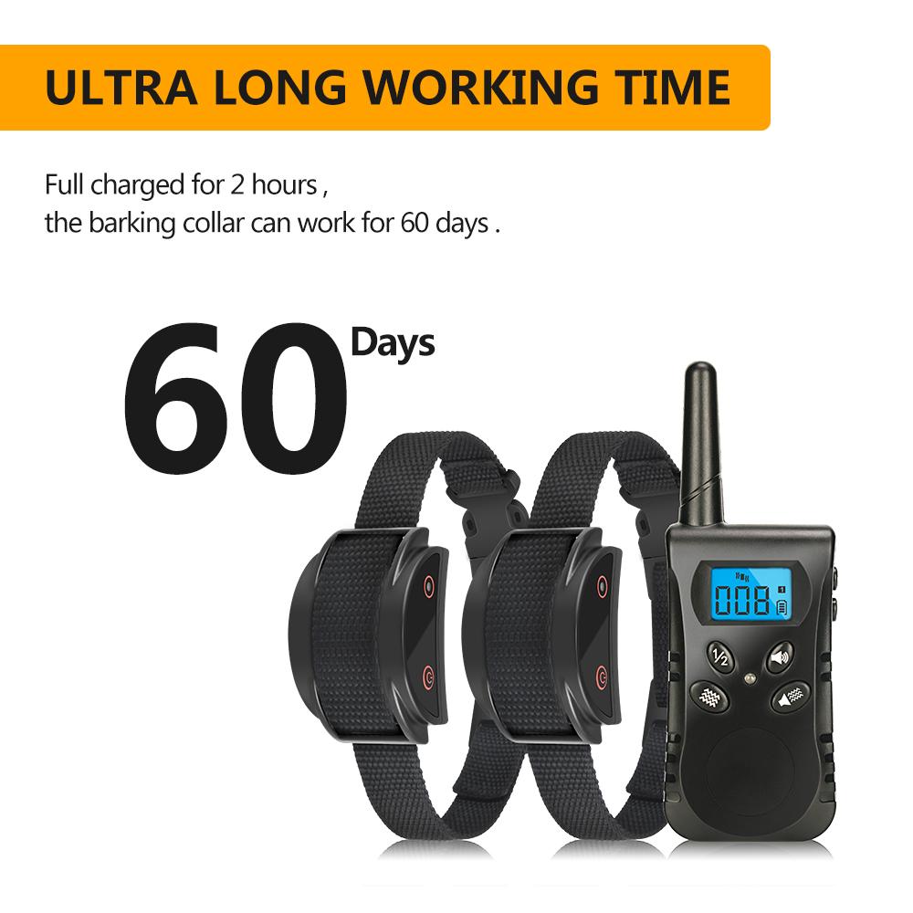 Vibrating Dog Collar, 1 Set Rechargeable & Waterproof Dog Training Collar with 2 Receivers, Training & Behavior Aids for Dogs