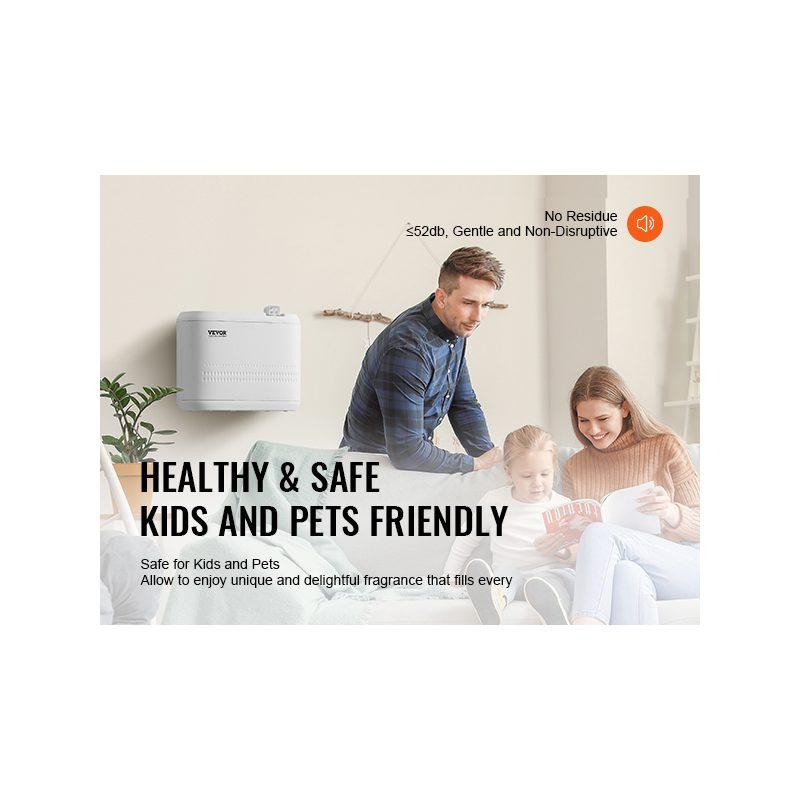 VEVOR Scent Air Machine, 850ml Bluetooth Smart Essential Oil Diffuser, 5000sq. ft Waterless HVAC Scent Diffuser with Cold Air Technology, Aromatherapy Diffuser Machine for Home, Office, Hotel