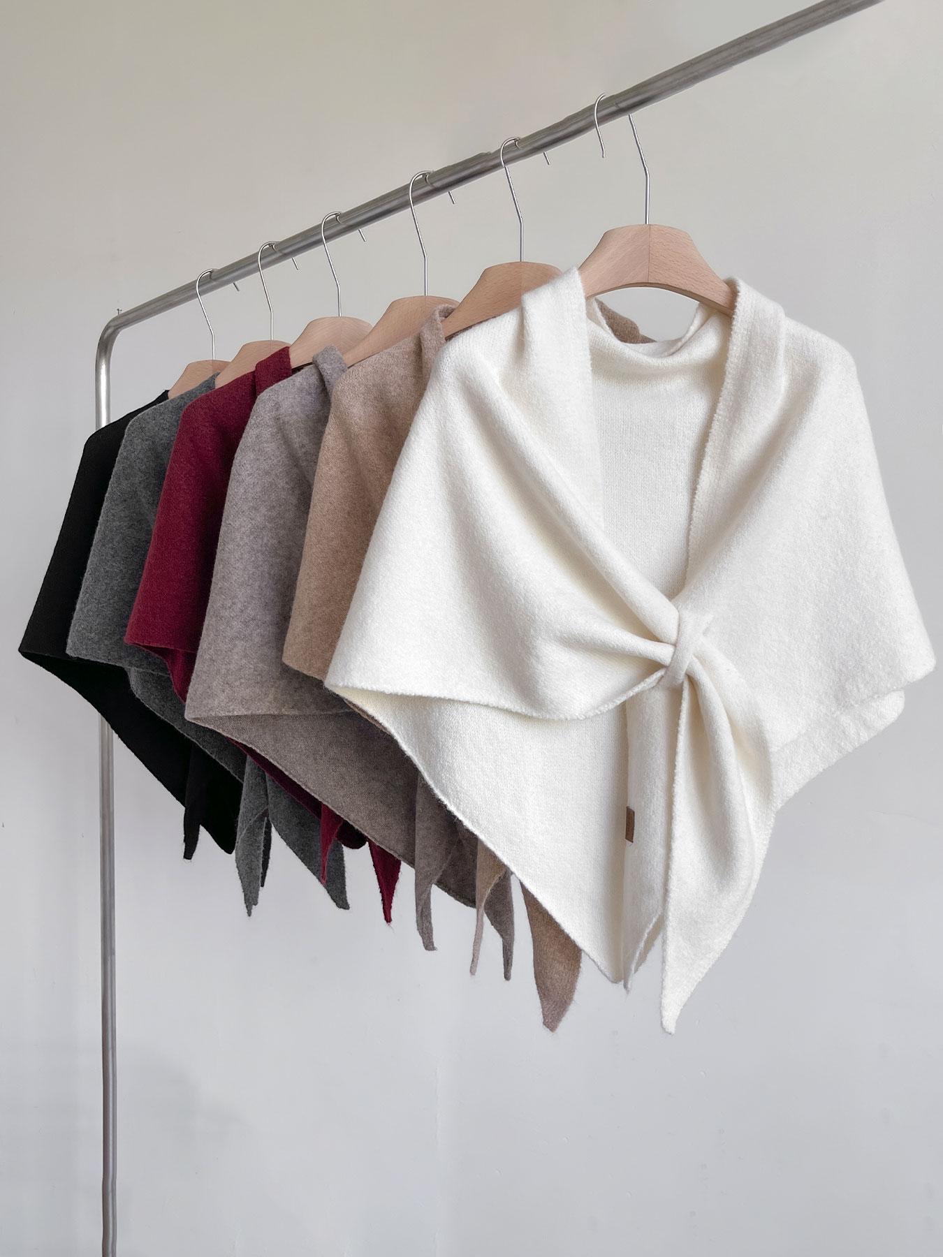 Women's Solid Color Scarf, Winter Casual Soft Comfortable Shawl, Fashion Unique Accessory, Daily Wear Scarf for Women, Trendy Solid Shawl, Soft Warm Shawl