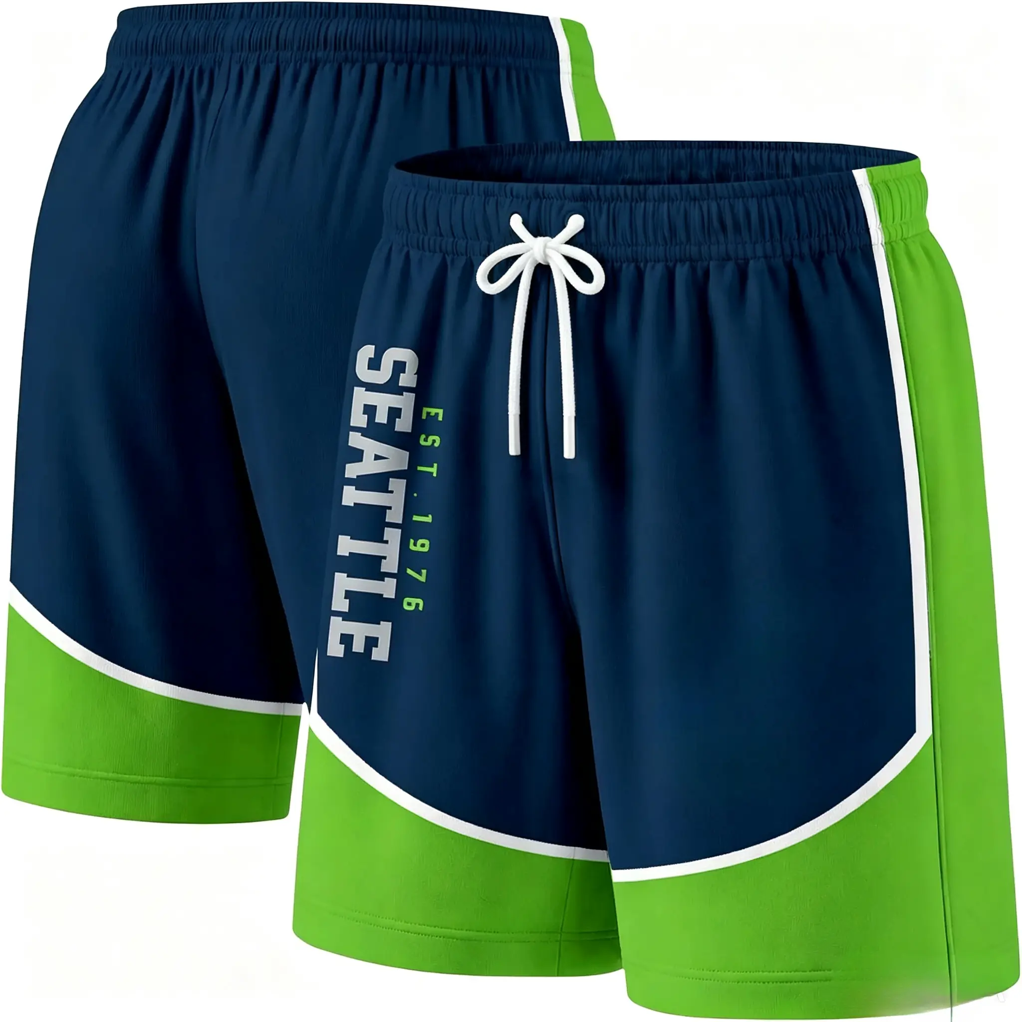 Football Fans Board Shorts With Lining Men Swim Trunks, Loose Lightweight Beach Shorts for Pool Surf Summer Holiday Outdoor Water Activities