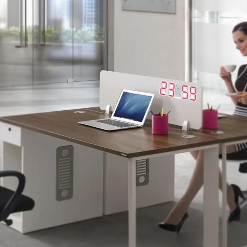 LED Digital Clock, 1 Count Battery Powered Creative Electronic Clock, Multifunctional Creative Mode Adjustable Electronic Clock for Home Decor, Pink, LED Alarm Clock