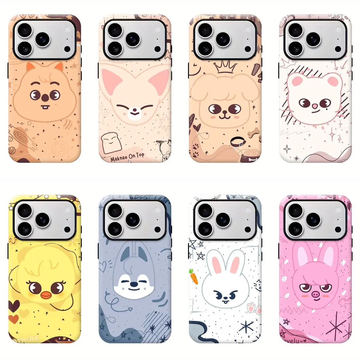 Cute Kpop Boy Group S-Stray K- Phone Case Suitable for Iphone 17 17Air 16, 15, 14, 13, 12, 11 Pro Max, X, Max, Plus, Shockpro