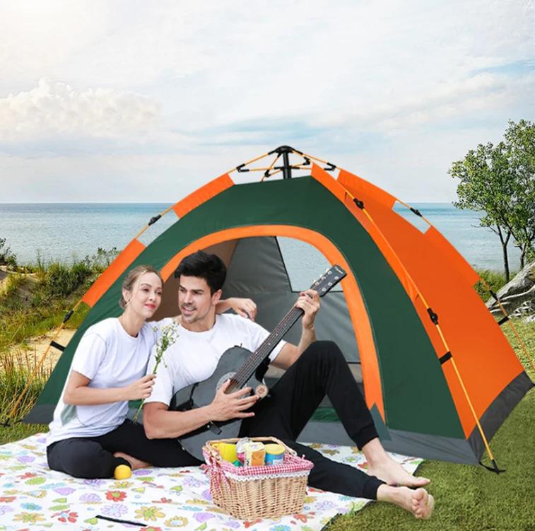 Custom Outdoor Waterproof Ultralight Trip Portable 1-2 Person Outdoor Dome Camping Tents Travel Auto Pop up Tent Automatic Tent