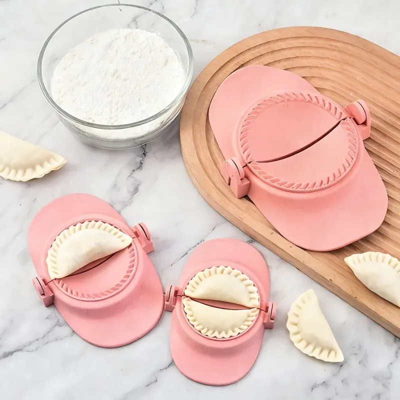 3-piece set, Dumpling moulds, pie making press mold set, with dough cutter and filling spoon, suitable for homemade dumplings, easy to clean mold, compact design, kitchen utensils, sturdy structure, multiple colors, Christmas, Thanksgiving gifts