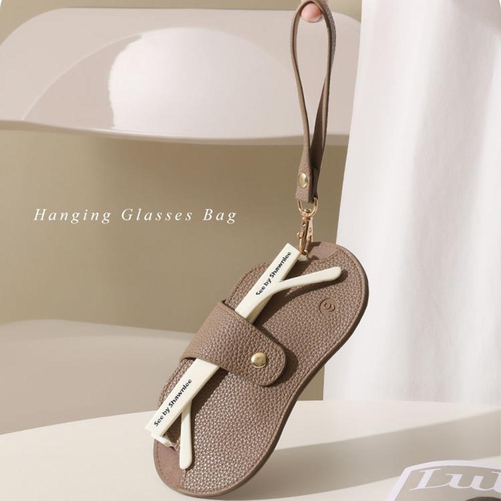 Soft Lychee Pattern PU Leather Glasses Bag Retro Sunglasses Case Portable Myopia Frame Case Simple Eyeglasses Eyewear Storage