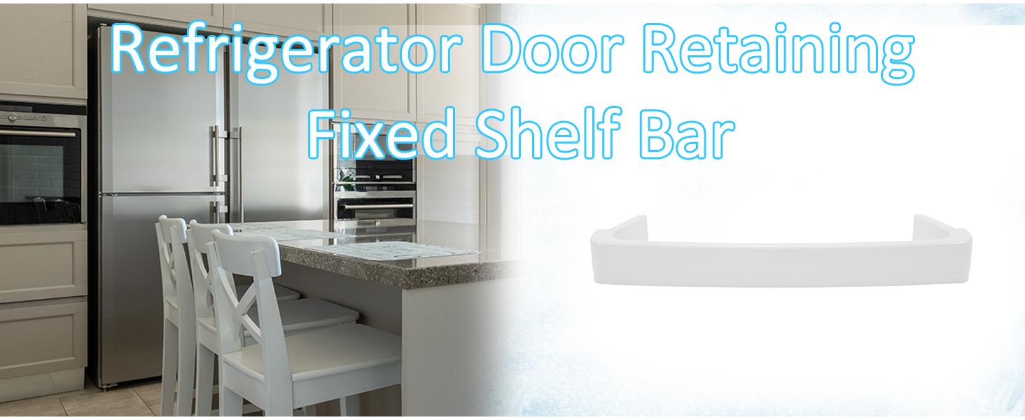 HECASA WR17X11889 AP3855305 Refrigerator Door Retaining Fixed Shelf Bar for 1169732 AH964507 EA964507 PS964507 WR17X12916 Replacement only White