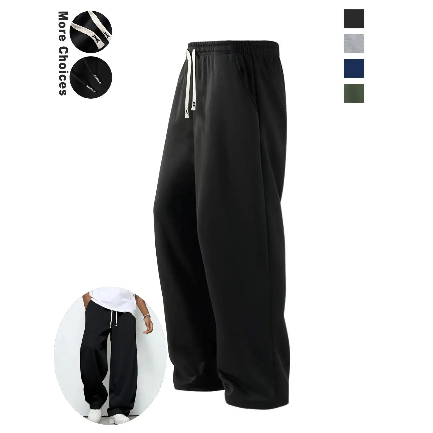 Men's Solid Color Drawstring Waist Pants, Casual Comfy Trousers for Daily Wear, Men's Bottoms for All Seasons.adwysd joggers.lululemon men.city jogger