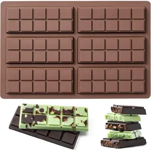Chocolate Bar Mold,Non-Stick Chocolate Molds, 100% Food Grade Silicone Deep Mold for Dubai Pistachio Rod, Candy, Snacks, Knafeh Pistachio Rod and More(10 Snap)