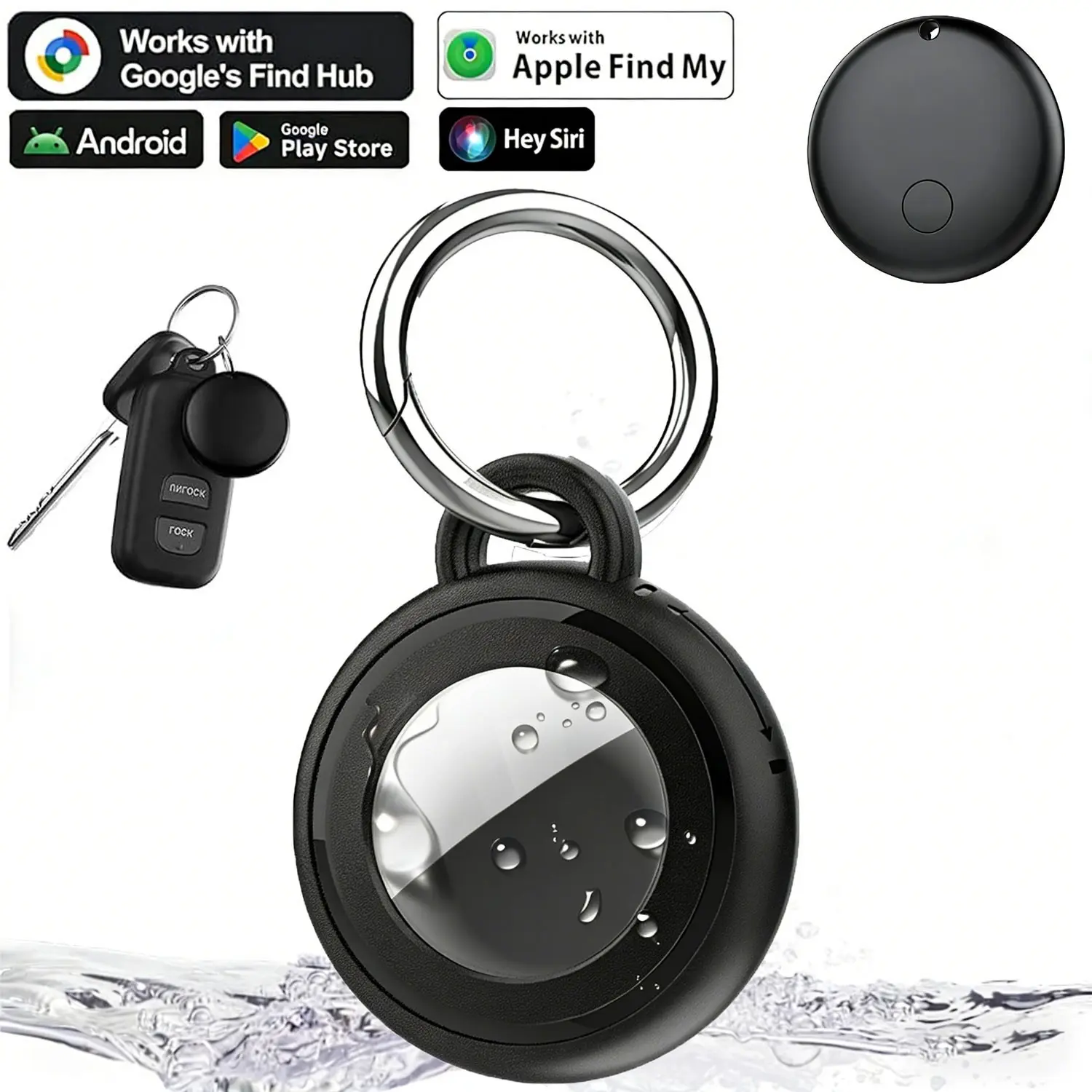 Airtag with Full Wrap, Anti-Lost Airtag Case, Protection, Durable Material and Lightweight Build Design for Keys, Bags, Pets, and More, Airtags Case for Airtag, Android