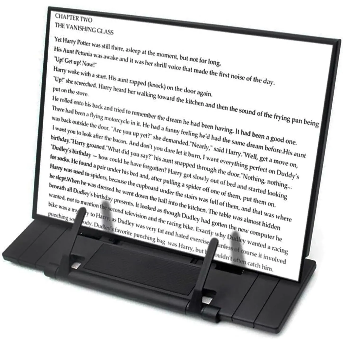 Document Holder Paper Stand with 7 Adjustable Positions, Black Metal Paper Holder Stand for Desk When Typing for Reading A4 Letter, Books,  Sheet, Receipts, Textbooks