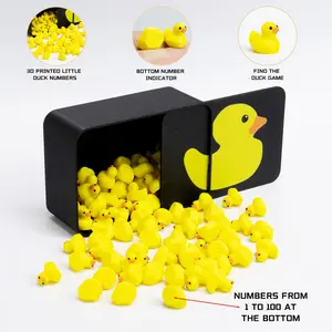 100 Pcs Numbered Duck Game Set, Interactive Lottery Party Props, Digital Duck Hunt Game, Party Atmosphere Enhancer