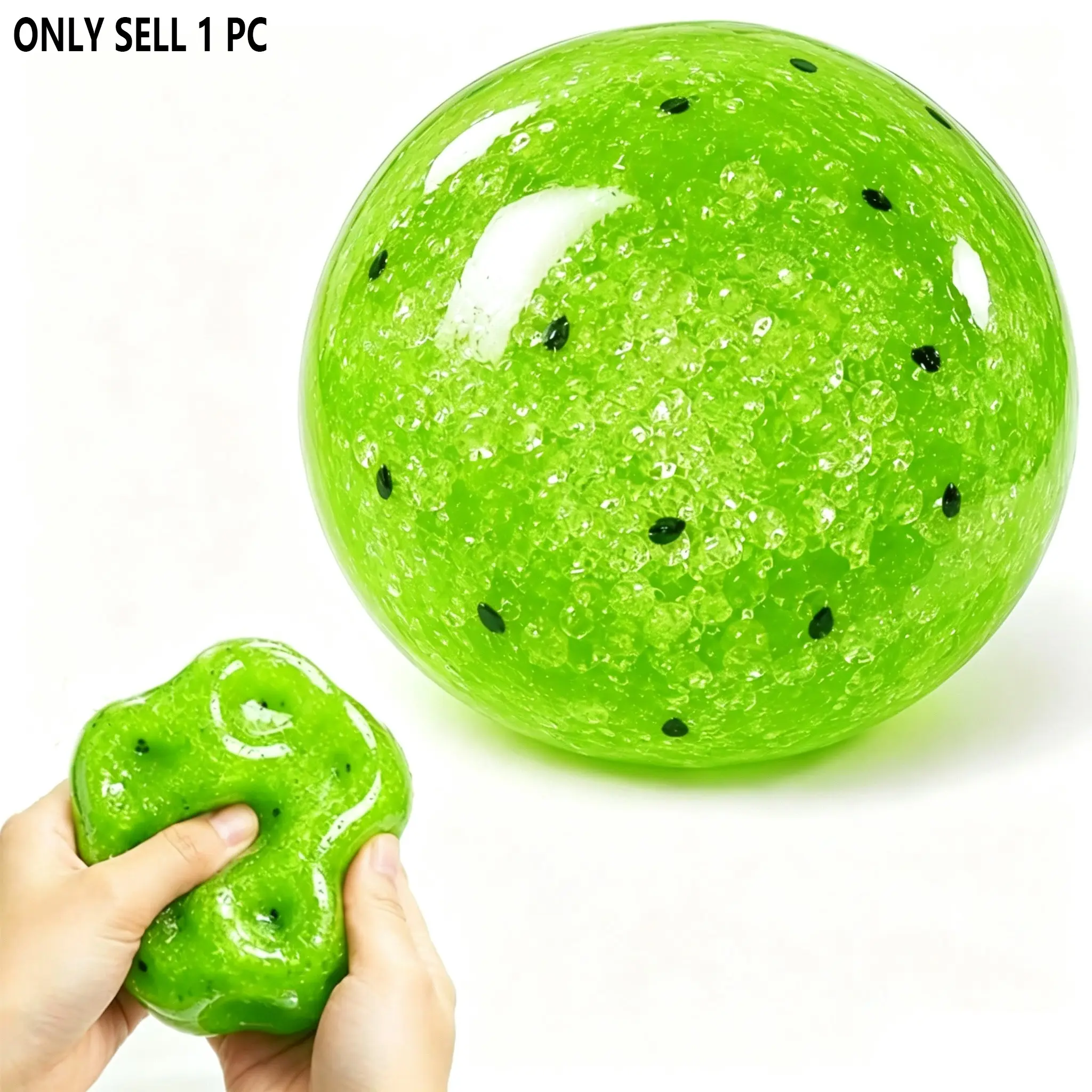 Kiwi Balls Squishy Stress Relief Toy - Soft Squeeze Fidget Item wth Crinkly Sound, Moldable Slow Rising Decompression Sensory Plaything, Ideal Gift for Collectors