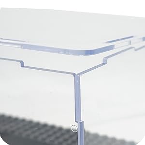 SUNDAY MIRTH Display Case for Minifigure Action Figures Blocks, Display Box Storage for Lego Minifigures, Suitable for Lego Lovers, Black