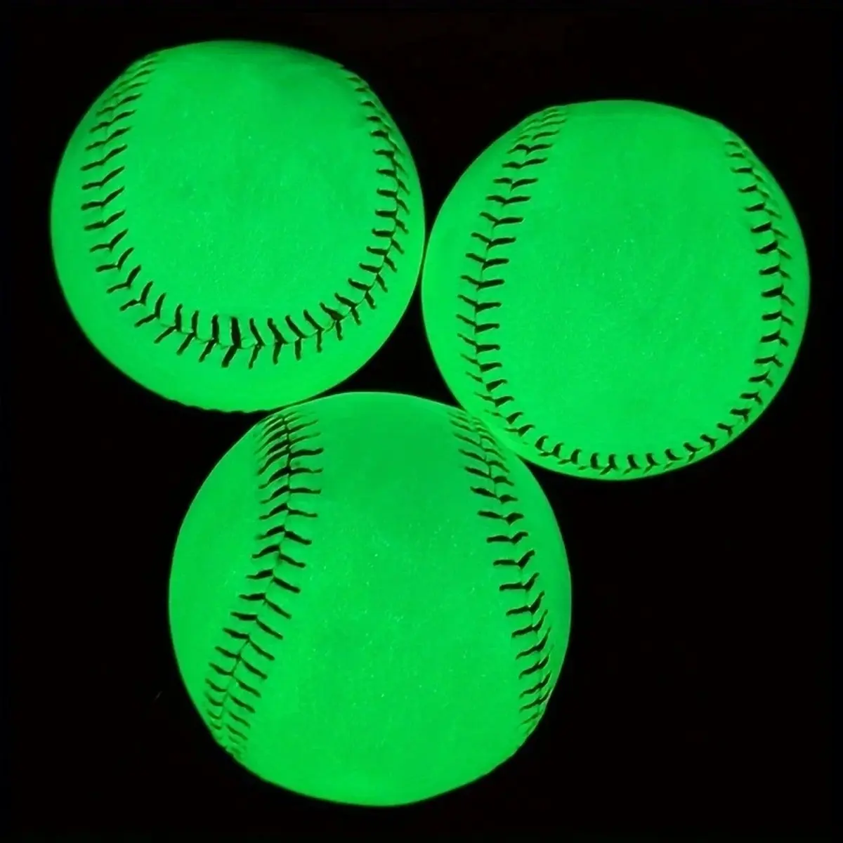 9 in PVC Glowing Ball - Luminescent Soft Cork Core Baseball with Soft Grip for Night Training, Night Play