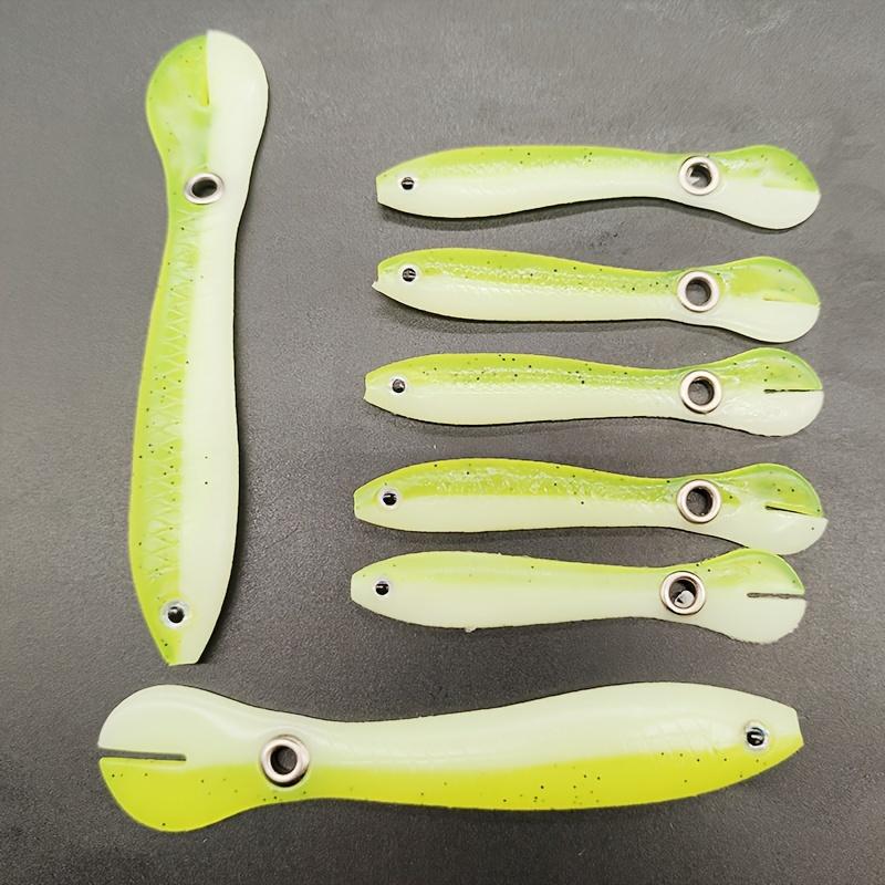 7cm/10cm 5pcs Mud Loach Bionic False Bait Roadside Throwing Tail Fish Soft Bait Freshwater Pufferfish Bass Black Fish Catfish Soft Insect Soft Fish Bait