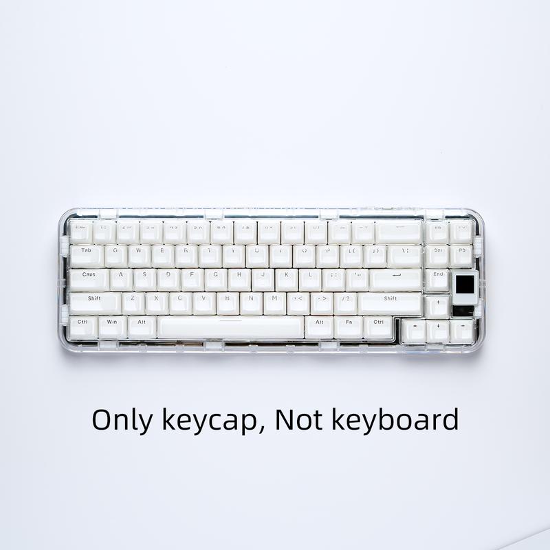 Artificial Crystal Translucent Keyboard Keycap, PC Dual Color Injection Molding Keycap, Compatible with 6.25U Space 61 68 75 84 87 98 99 100 104 108