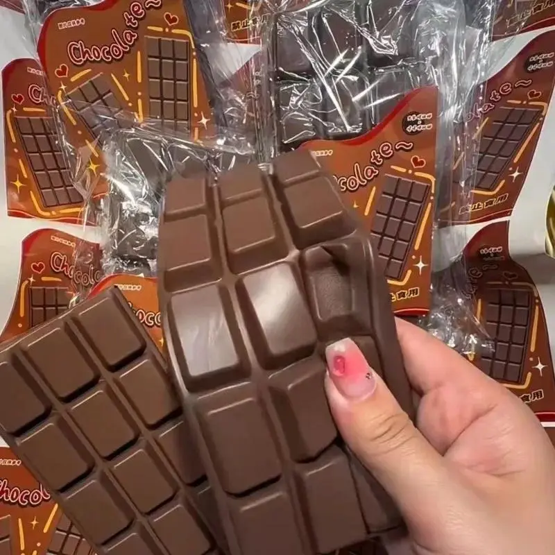 Slow-Growing Chocolate Extrusion Sensory Fidget Toy, Soft Sensory Tools with Pinch Music, Anxiety Fidget Stress Relief Toy for Relaxing Gifts, Anxiety Fidget Stress Relief Toys