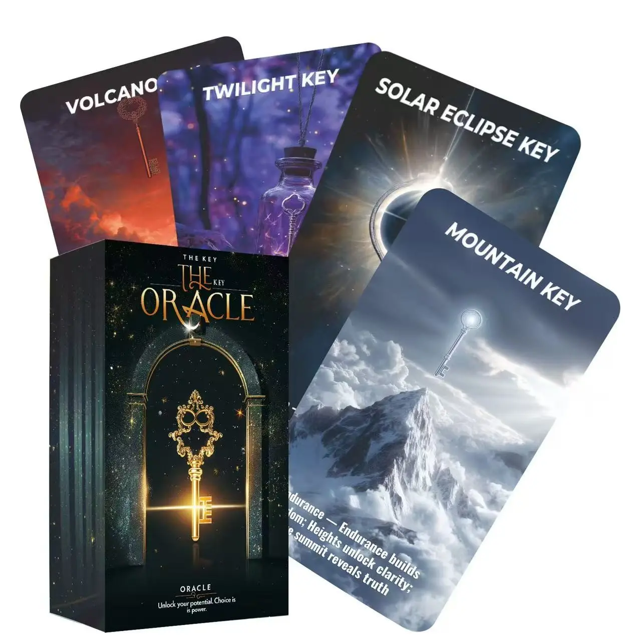 The Key Oracle Card Deck for Beginners, Oracle Card Tarot Set for Clarity, Choice,Life Direction, Fortune Telling Cards for Love, Career, Personal Readings